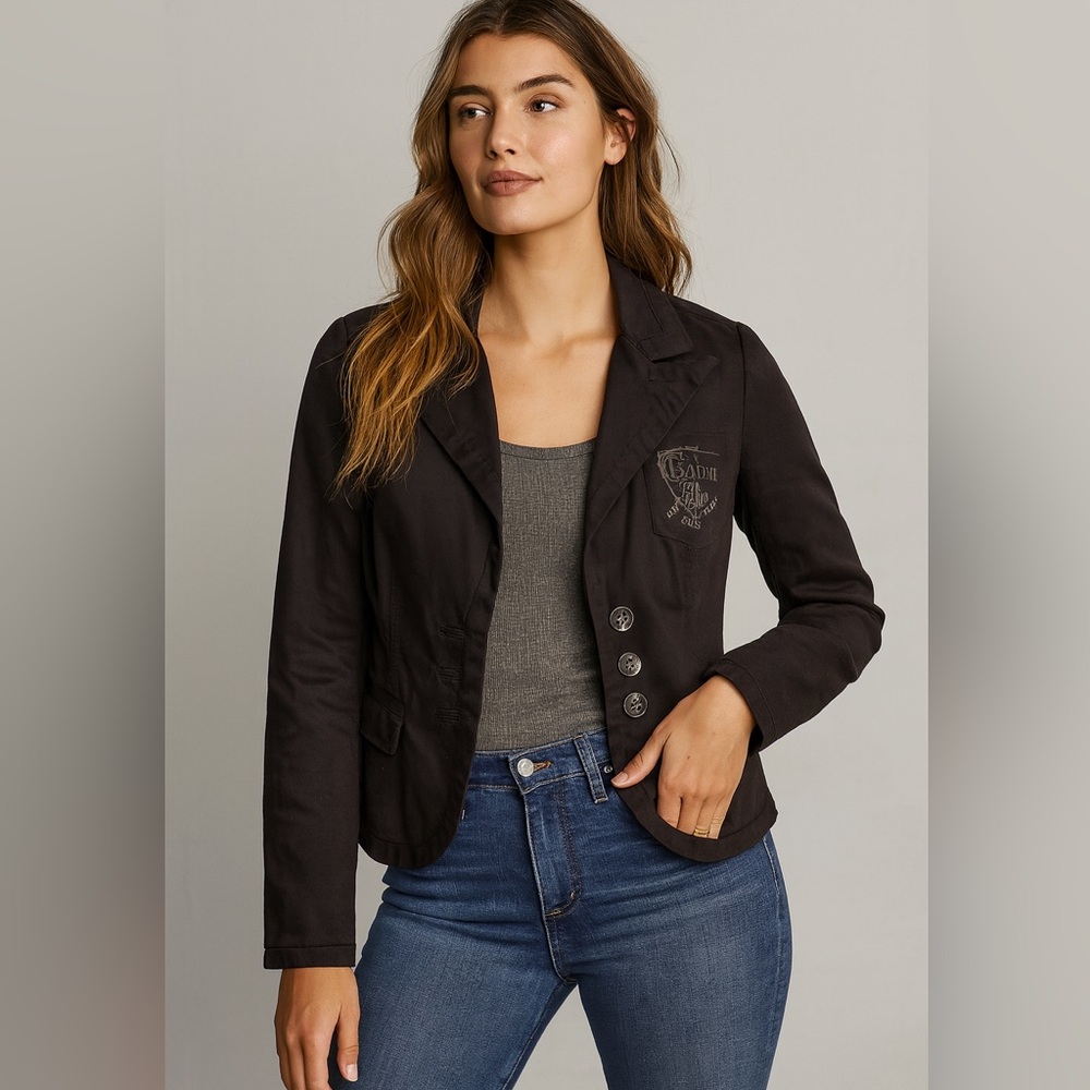 Calvin Klein stylish dark jean blazer